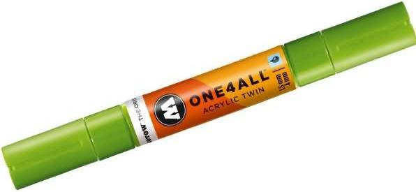 Produktbild Molotow Marqueur pour Maquettes - One4All Twin - Acrylique Vert Sauterelle - 1,5/4mm - -221 - 15 cm (Gashüpfer, 4 mm, 1 x)