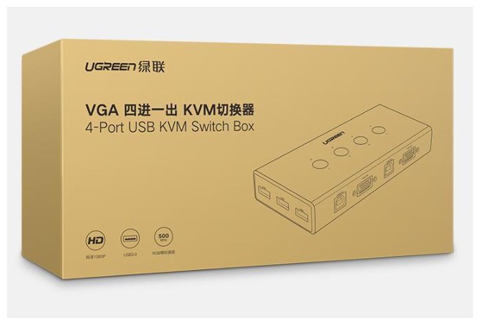 Produktbild Ugreen KVM Switch 4 port USB/VGA CM154 50280
