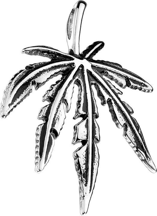 Immagine prodotto Star Piercing Ciondolo in argento a forma di foglia di canapa (Acciaio chirurgico 316L, senza ottone)