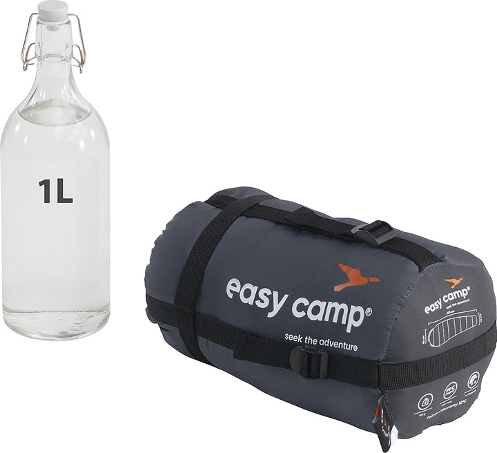 Actual product image Easy Camp Schlafsack Falcon I Mummy 10?C (grau, Modell 2025)