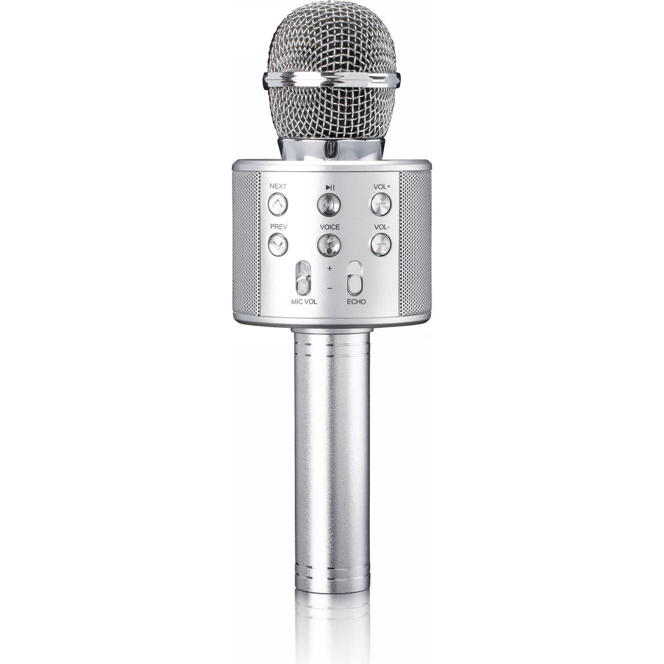 Lenco Karaoke-Mikrofon mit Bluetooth-Lautsprecher, USB- und Micro SD-Player