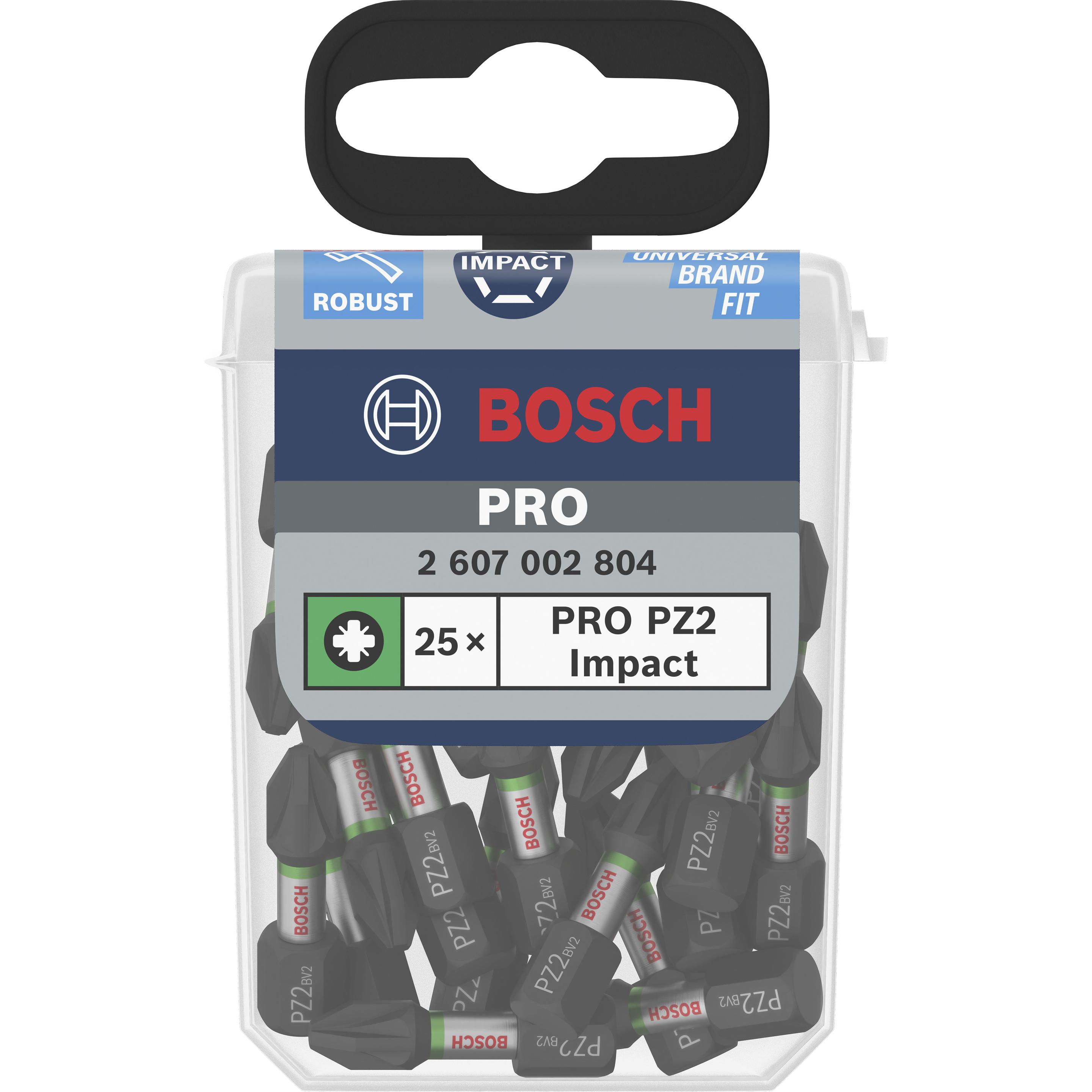 Thumbnail - Bosch Professional Zubehör, Bits, PRO Pozidriv Impact Bit, PZ2, 25 mm, 25-tlg. (2 mm)