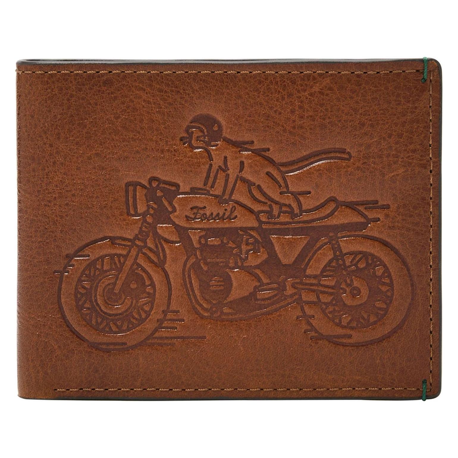 Fossil, Unisex, Portemonnaie, Bronson Bifold Cat, Braun