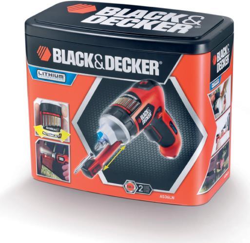 Actual product image Black & Decker AutoSelect screwdriver with telescopic screw holder Li-Ion (Rechargeable battery operated)