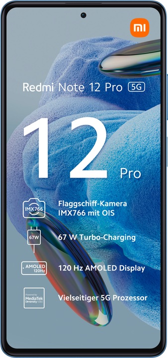 Immagine prodotto Xiaomi Redmi Note 12 Pro 5G (128 GB, Blu cielo, 6.67", Doppia SIM, 50 Mpx, 5G)