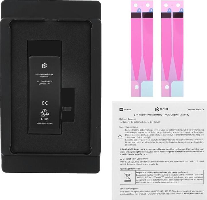 prio Akku für Apple iPhone 7 (Universal APN)