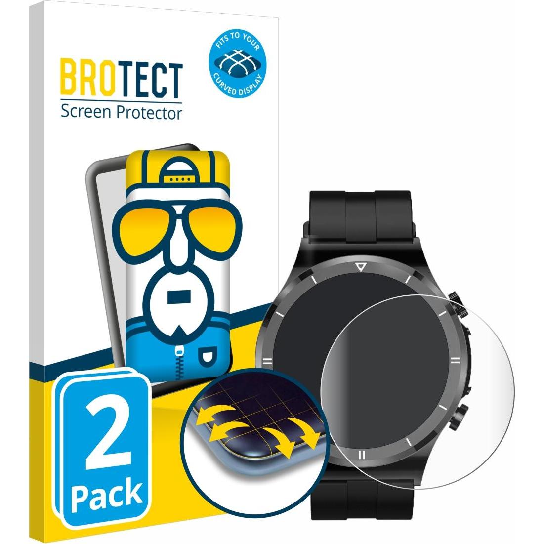 BROTECT Full-Screen Displayschutz, Smartwatch Schutzfolie, Transparent