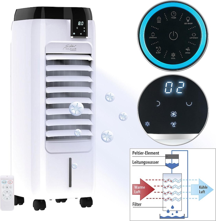 Image du produit Sichler Refroidisseur d'air à évaporation avec oscillation & élément Peltier