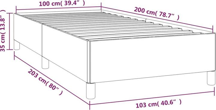 Produktbild VidaXL Bettgestell Kunstleder (120 x 190 cm)