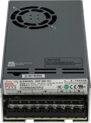 RS PRO Power Supply Switch Mode 12V 200W