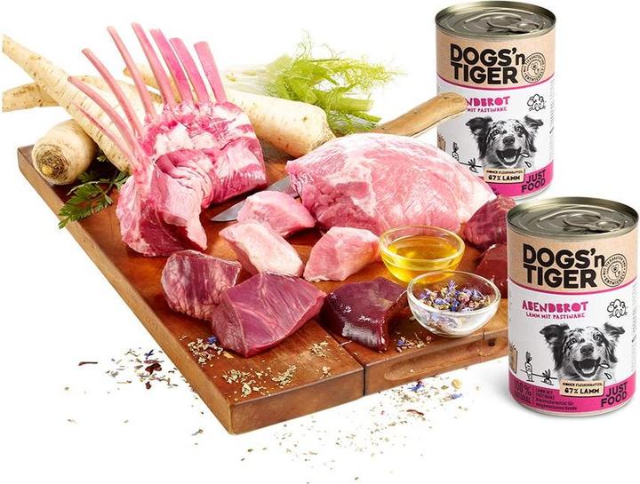 Produktbild Dogs'n Tiger Nassfutter Abendbrot 400g (Adult, 1 Stk., 400 g)