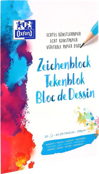 Produktbild Oxford Zeichenblock (A3, Blanko, Weicher Einband)