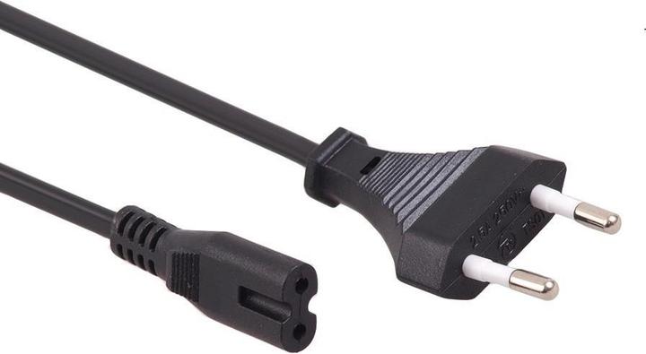 Maclean Cable d'Alimentation Bipolaire 3m (Noir) (3 m)