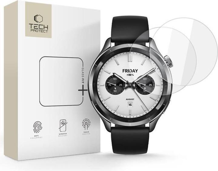 Spigen Tech-Protect Glass Fit+ 2er-Pack Panzerglas für Xiaomi Watch S4 - transparent