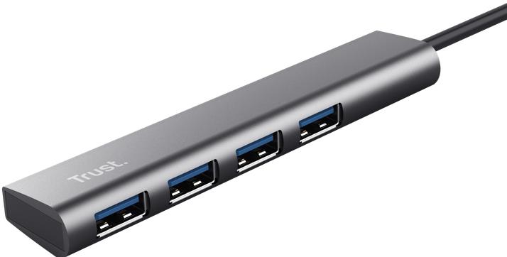 Actual product image Trust HALYX 4 PORT USB 3.2 GEN1 HUB (USB-A, 4 ports)