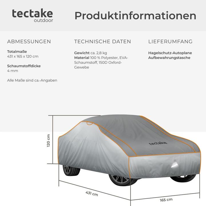 Immagine prodotto tectake Bâche de voiture anti-grêle
