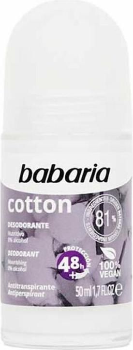 Actual product image Babaria Deodorant Roll-On Cotton 50ml (Roll-on, 50 ml)