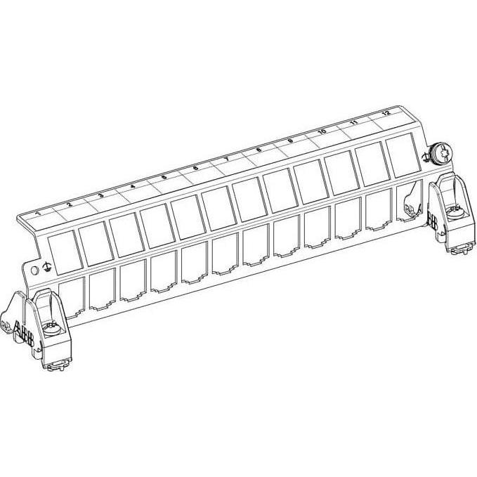 Thumbnail - Striebel & John Striebel ZEP12 Patchpanel 12 Module E-Dat o.Keystone 2CPX054072R9999, Server Zubehör, Silber