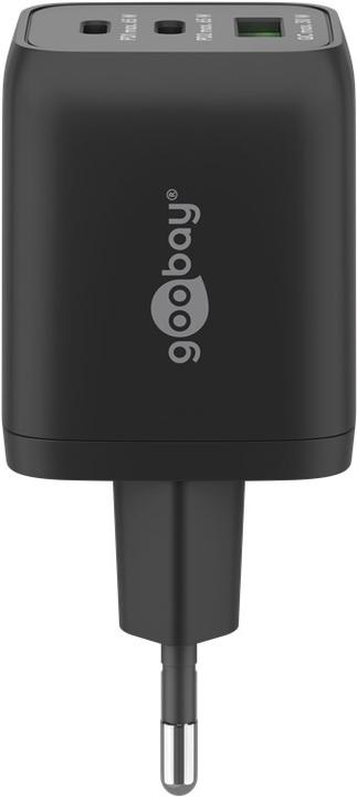 Actual product image Goobay Quick charging set Nano (65 W) and textile cable 1m (65 W, 3 ports)
