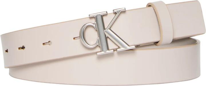 Actual product image Calvin Klein Monogram Plaque Buckle Belt (90)