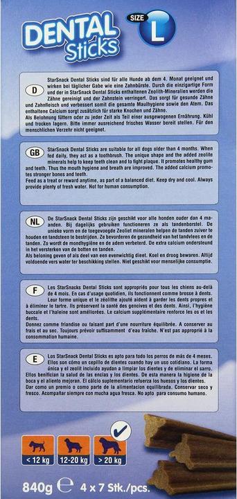 Actual product image Nobby Chew StarSnack Dental Sticks large, 28 pieces, 840 g (Puppy + kitten, 28 pcs., 965 g)