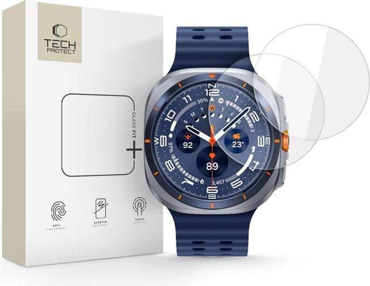 Produktbild Spigen Tech-Protect Glass Fit+ 2er-Pack Panzerglas für Samsung Galaxy Watch Ultra 47 mm - Transparent