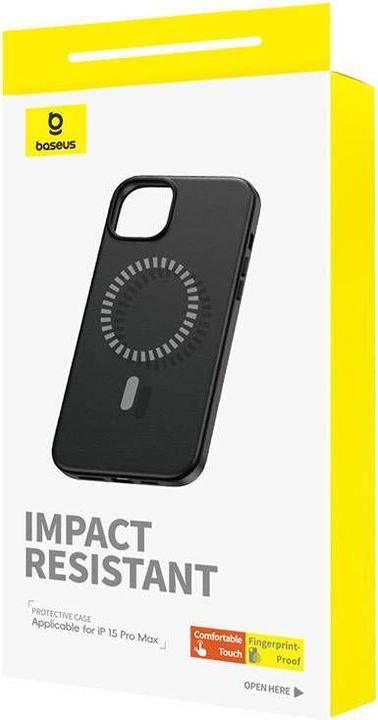 Produktbild Baseus Magnetic Phone Case for iPhone 15 ProMax Fauxther Series (Black) (Apple iPhone 15 Pro Max)