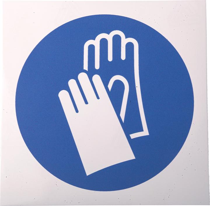 Productafbeelding RS PRO Verplicht bord met pictogram: Beschermende handschoenen, vinyl zelfklevend, B 150 mm, H 150 mm