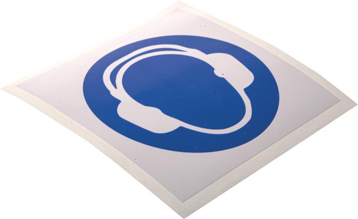 Produktbild Rs Pro Gebotszeichen mit Piktogramm: Gehörschutz erforderlich, Vinyl selbstklebend, B 100mm, H 100 m