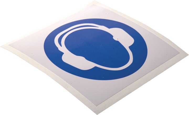 Immagine prodotto Rs Pro Cartello obbligatorio con pittogramma: Protezione dell'udito obbligatoria, vinile autoadesivo, L