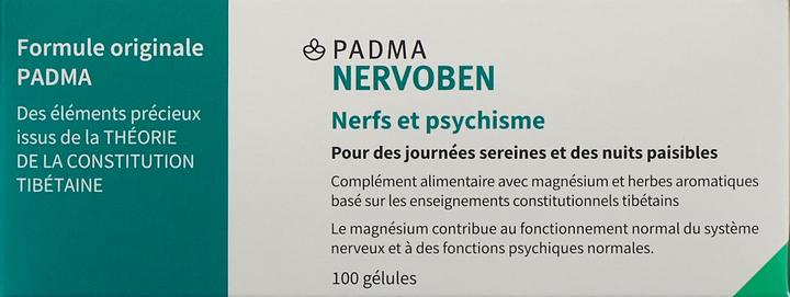 Valori nutrizionali e ingredienti Padma Nervoben (100 Pezzo/i, Pillole, 82 g)