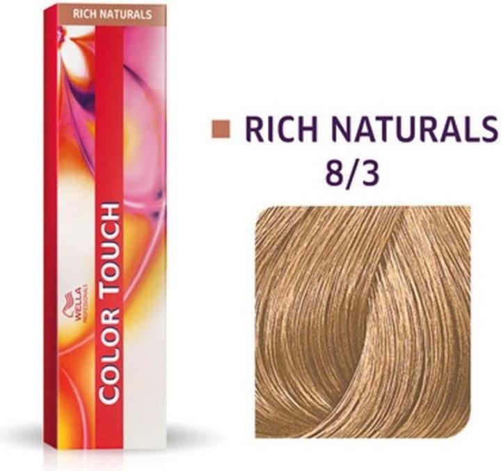 Produktbild Wella Colour Touch and Clolour Touch Plus 60ml Hair Dye (8, 3 Goldenes Hellblond)