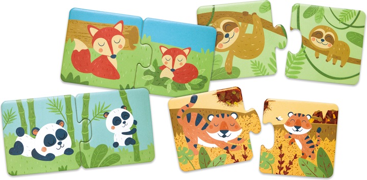 Actual product image Hape Duo Logic Puzzle - Animals Mum and Baby