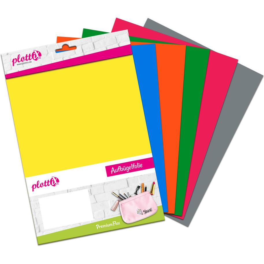 PlottiX PremiumFlex 20cm x 30cm Bundle 2 (6 Folien)