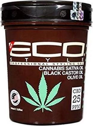 Actual product image Eco Style Ecoco Gel Cannabis Sativa Oil Water-Based Formula Adds Incredible Moisture and Shine Thera (Hair gel)