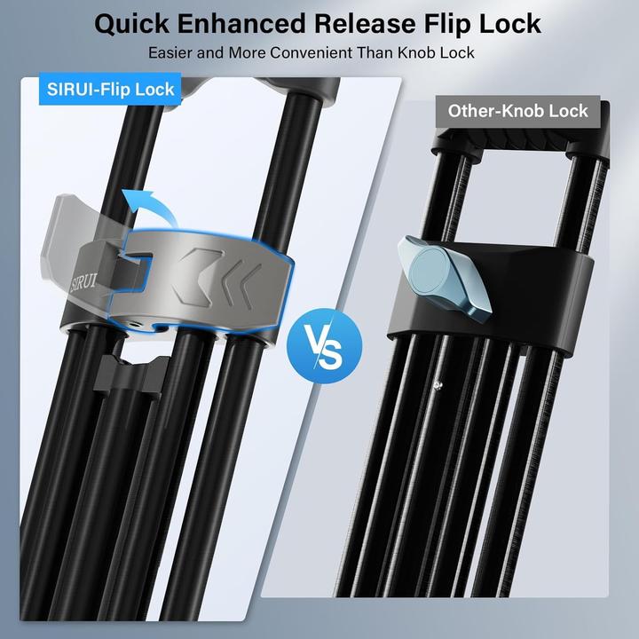 Produktbild Sirui Videostativ mit Schnellwechselmechanismus, Flüssigkopf und Stabilität für professionelle Aufnahmen (Metall)