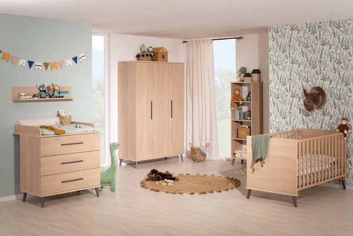 Produktbild Paidi Transland Nicky Kinderbett & Kommode inkl. Wickelaufsatz (120 x 60 cm)