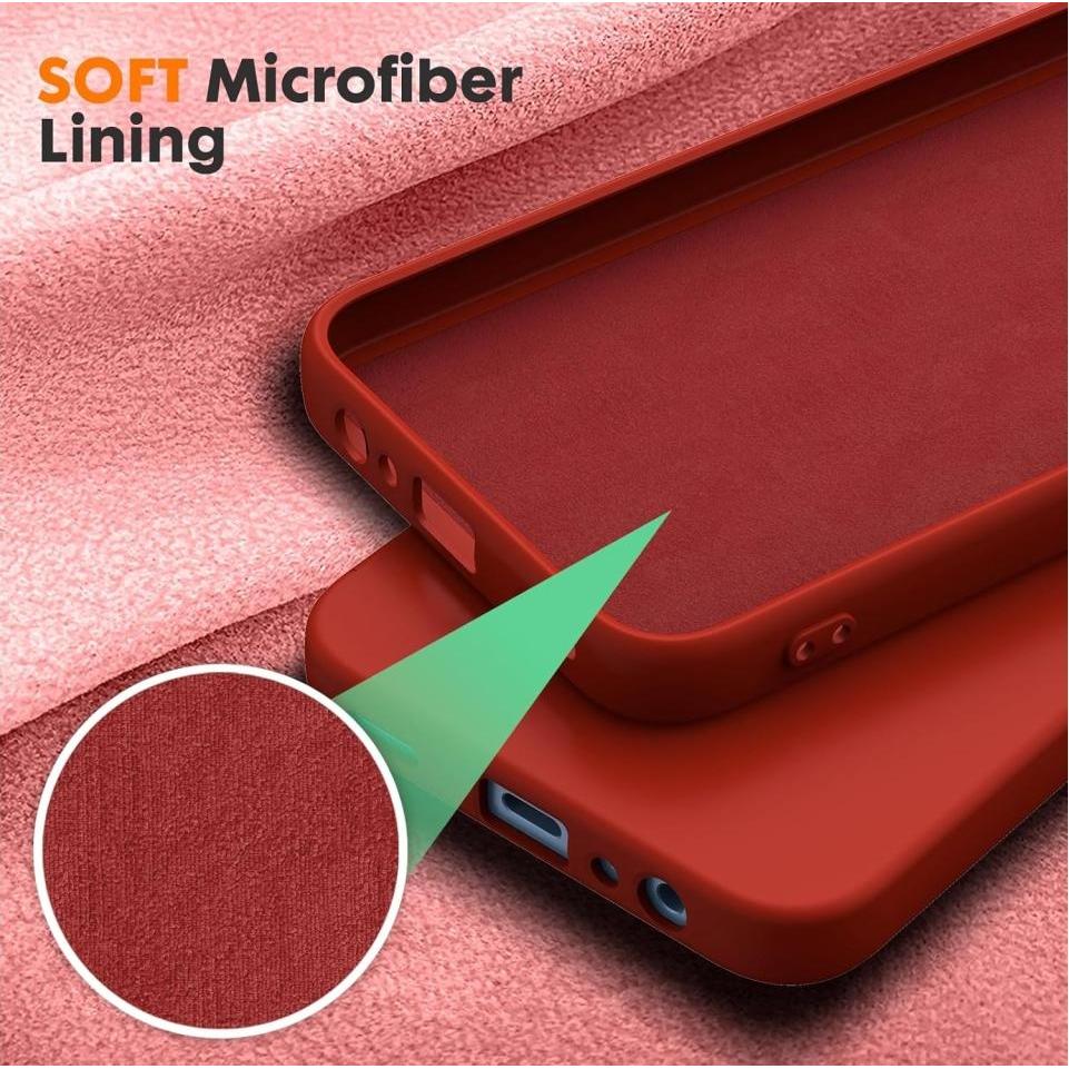 Thumbnail - Screenguard Samsung Galaxy A25 5G Liquid Silicone Case Hülle (Samsung Galaxy A25 5G), Smartphone Hülle, Rot