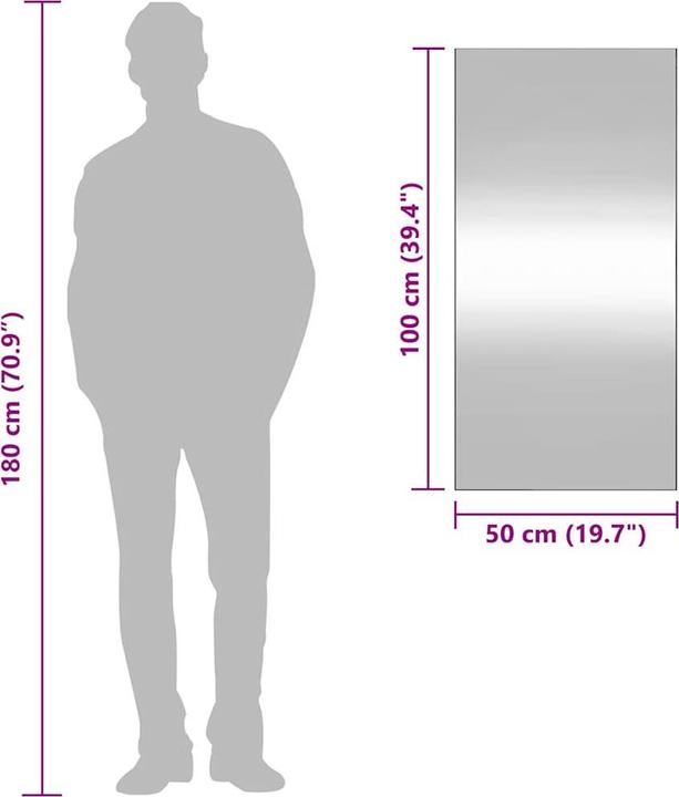 Immagine prodotto vidaXL Wandspiegel (50 x 100 cm)