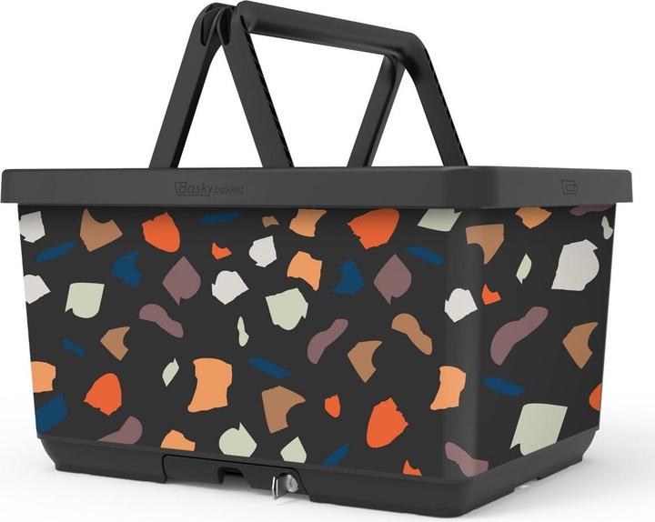 The Basky Company Fahrradkorb mit Schloss und Klicksystem für Gepäckträger - Vorderträger Der Basky -Korb (26.50 l)