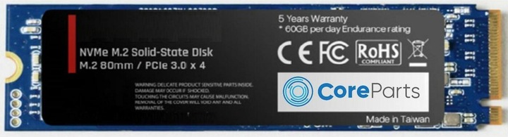 Produktbild CoreParts M.2 PCIe NVMe (M Key) (High (2000 GB, M.2 2280)