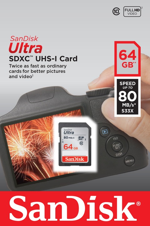 Produktbild SanDisk Ultra U1 (64 GB, SDXC, U1, UHS-I)