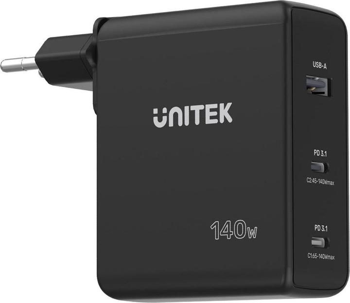 Actual product image Unitek ŁADOWARKA GAN 2X USB-C USB-A 140W (140 W)