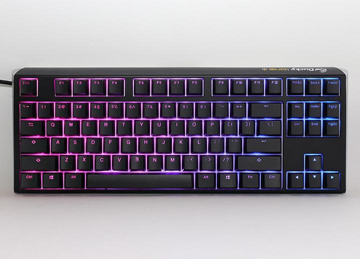 Actual product image Ducky One 3 Classic Black/White TKL Gaming Keyboard, RGB LED - MX-Blue (DE, Cable)