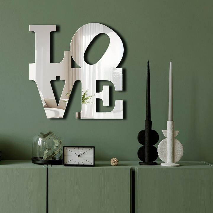 Wallxpert Ozgi Love Decorative Mirror (47 x 48 cm)