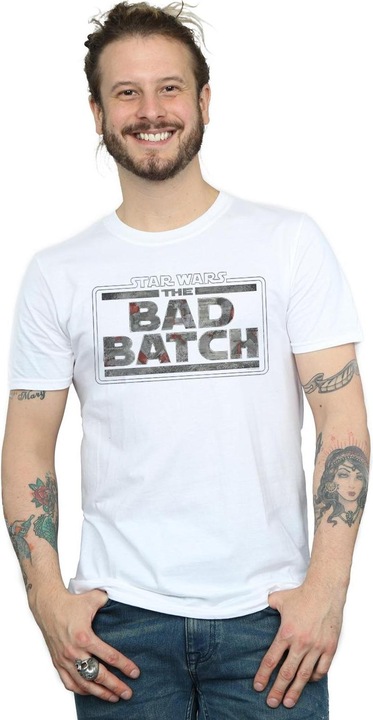 Actual product image Star Wars Mens The Bad Batch Texture Logo T-Shirt (XL)