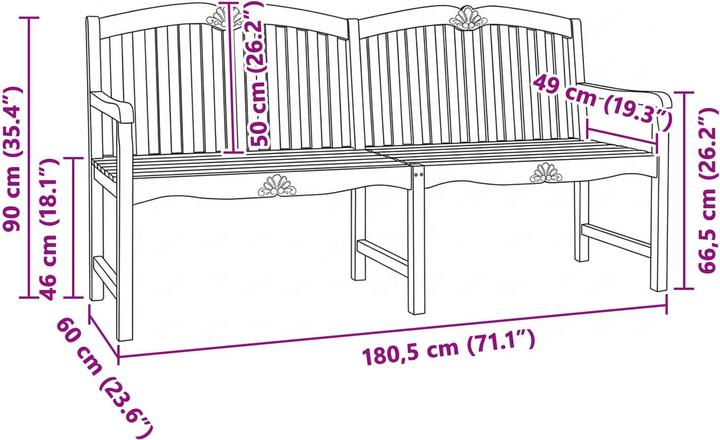 Produktbild vidaXL Gartenbank