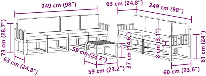 Produktbild vidaXL Gartensofa-set