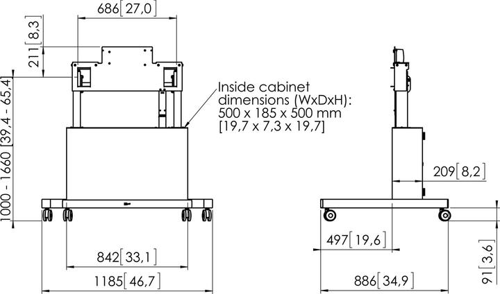 Actual product image Vogels Pft E7111 (Universal, 85", 160 kg)