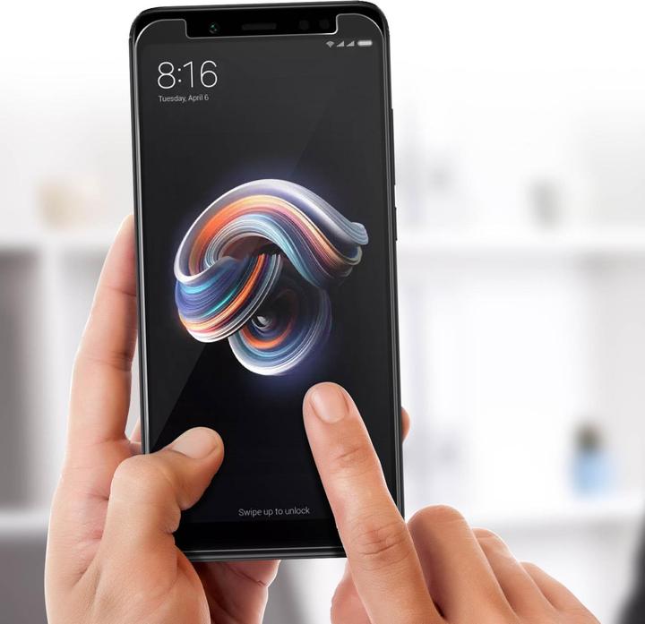 Actual product image Avizar Crystal clear film, glass screen protector (1 Piece, Xiaomi Redmi Note 5)